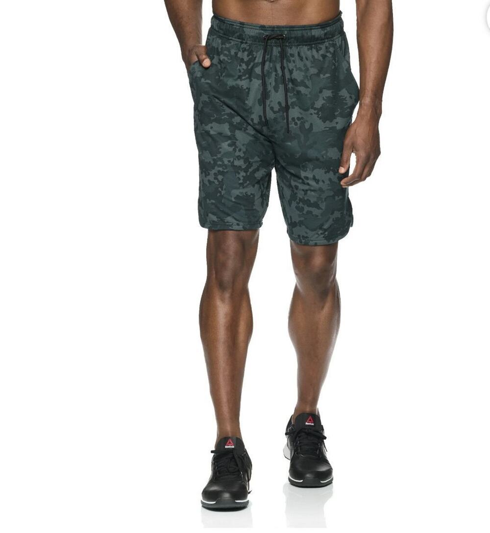 Reebok Men's Delta Core Green Camo 9" Athletic Gym Shorts Size X Large  NWT